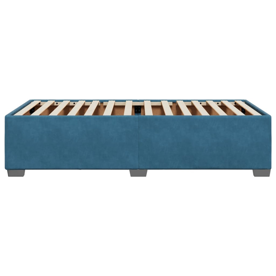 Bedframe fluweel blauw 100x200 cm