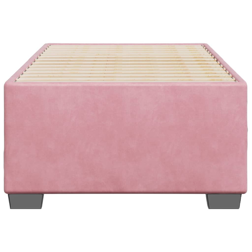 Bedframe fluweel roze 100x200 cm