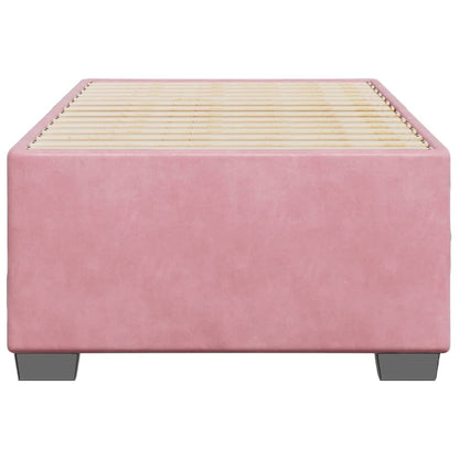 Bedframe fluweel roze 100x200 cm
