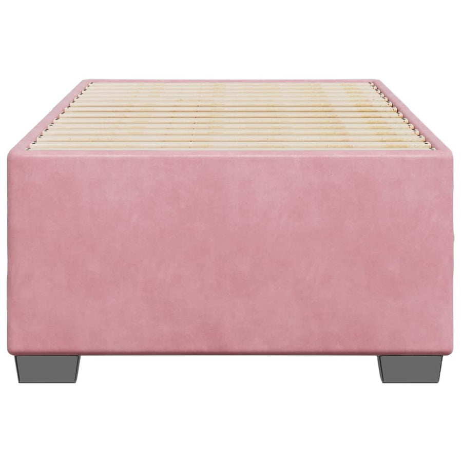 Bedframe fluweel roze 100x200 cm