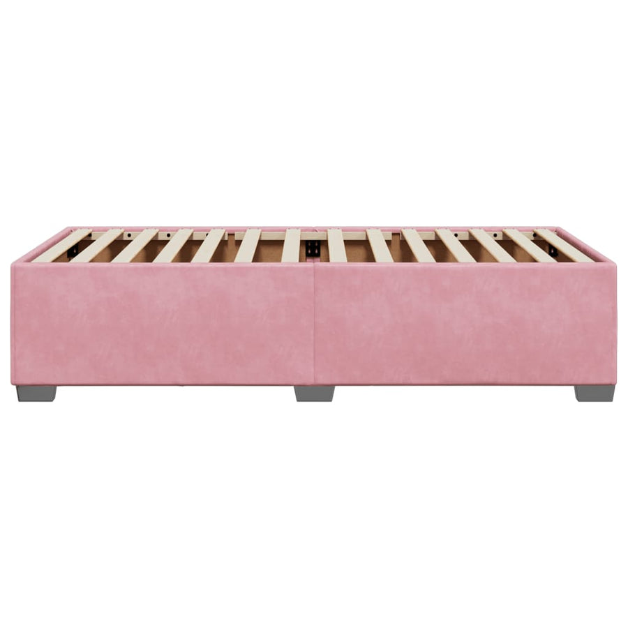 Bedframe fluweel roze 100x200 cm