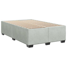 Bedframe fluweel lichtgrijs 120x190 cm