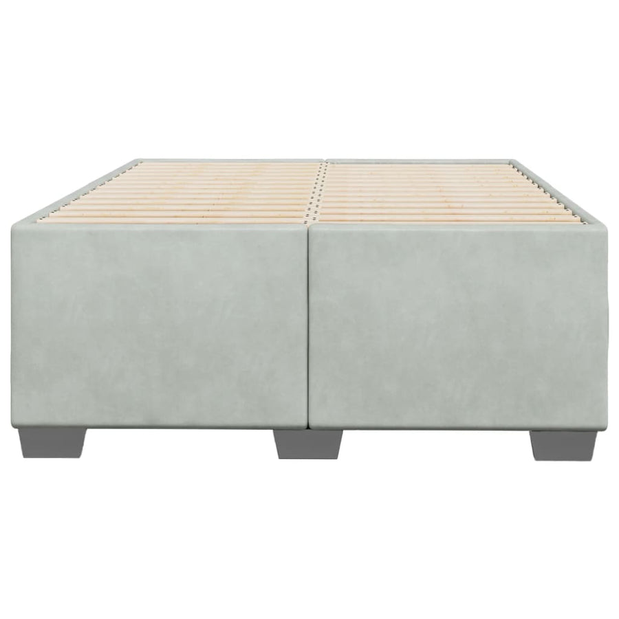 Bedframe fluweel lichtgrijs 120x190 cm