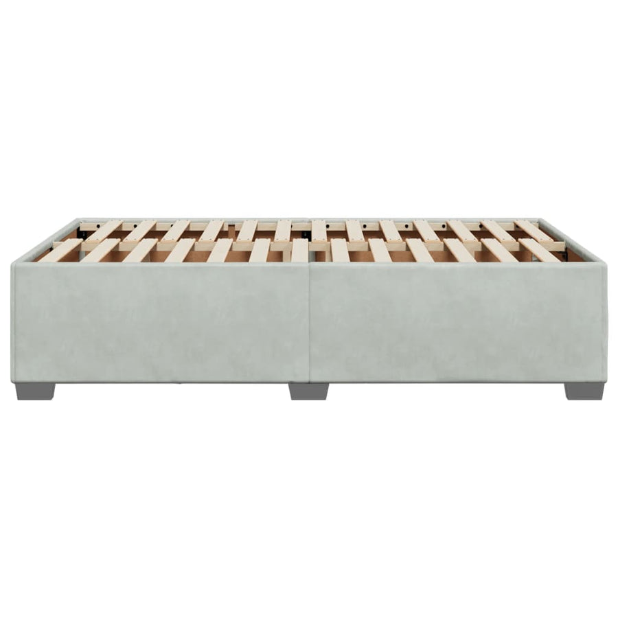 Bedframe fluweel lichtgrijs 120x190 cm