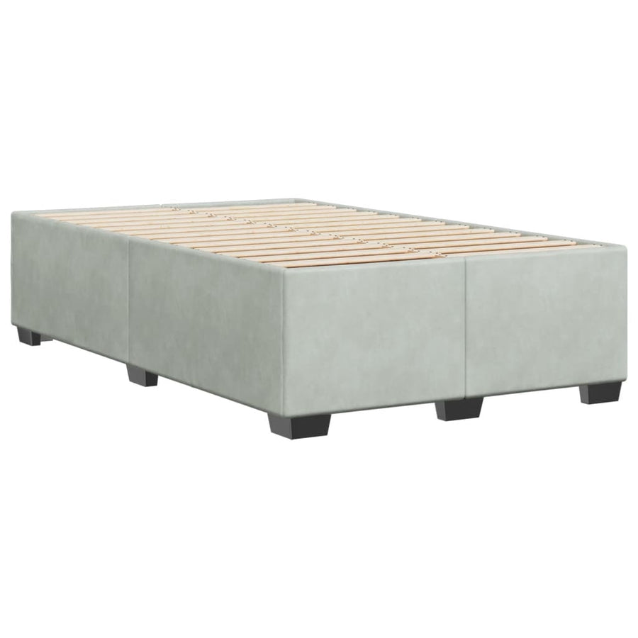 Bedframe fluweel lichtgrijs 120x190 cm