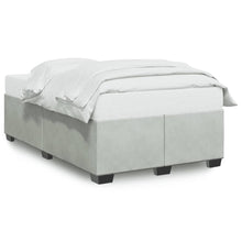 Bedframe fluweel lichtgrijs 120x190 cm