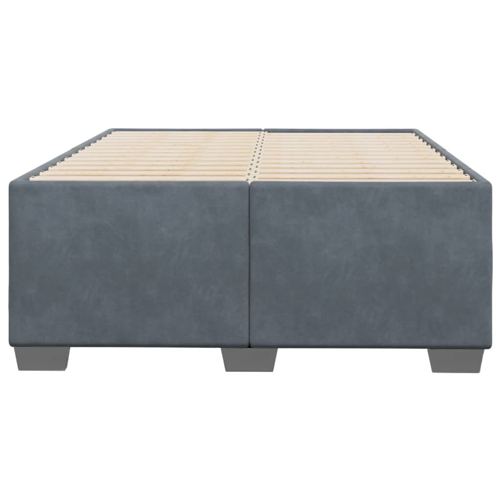 Bedframe fluweel donkergrijs 120x190 cm