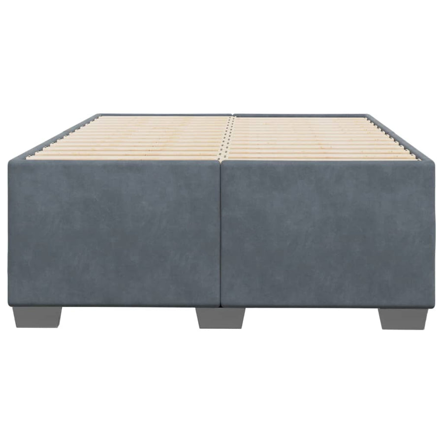 Bedframe fluweel donkergrijs 120x190 cm