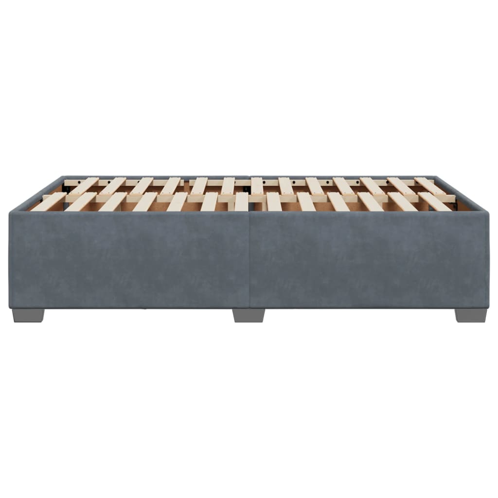 Bedframe fluweel donkergrijs 120x190 cm
