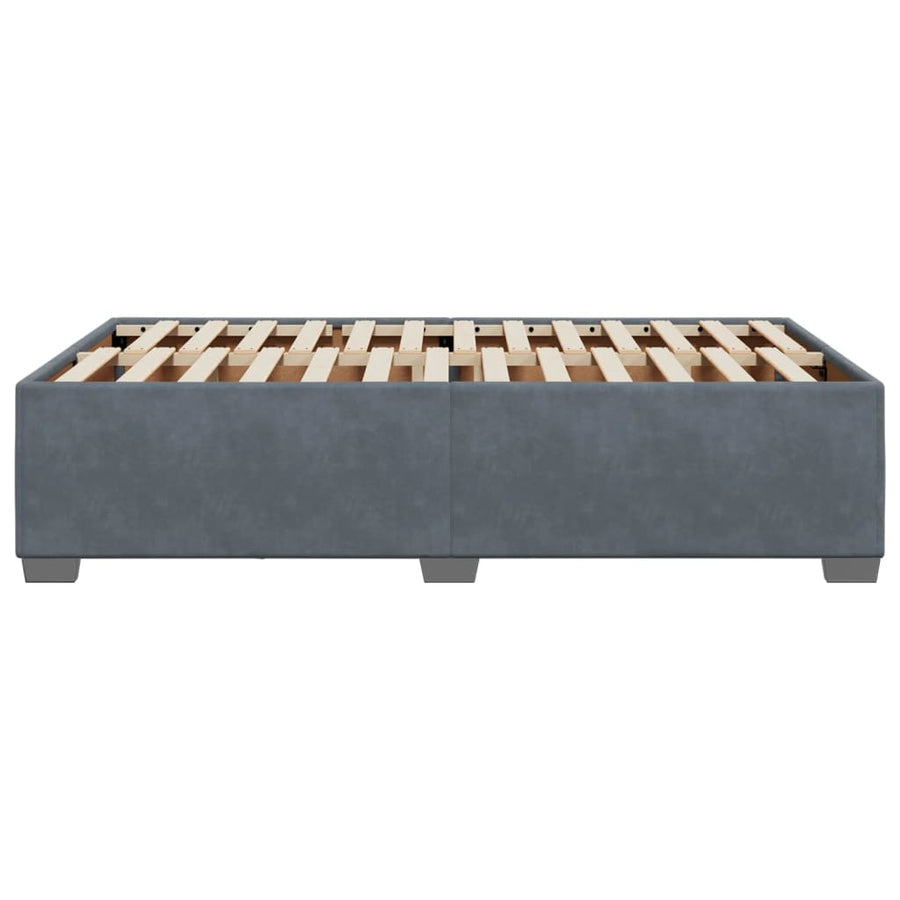 Bedframe fluweel donkergrijs 120x190 cm