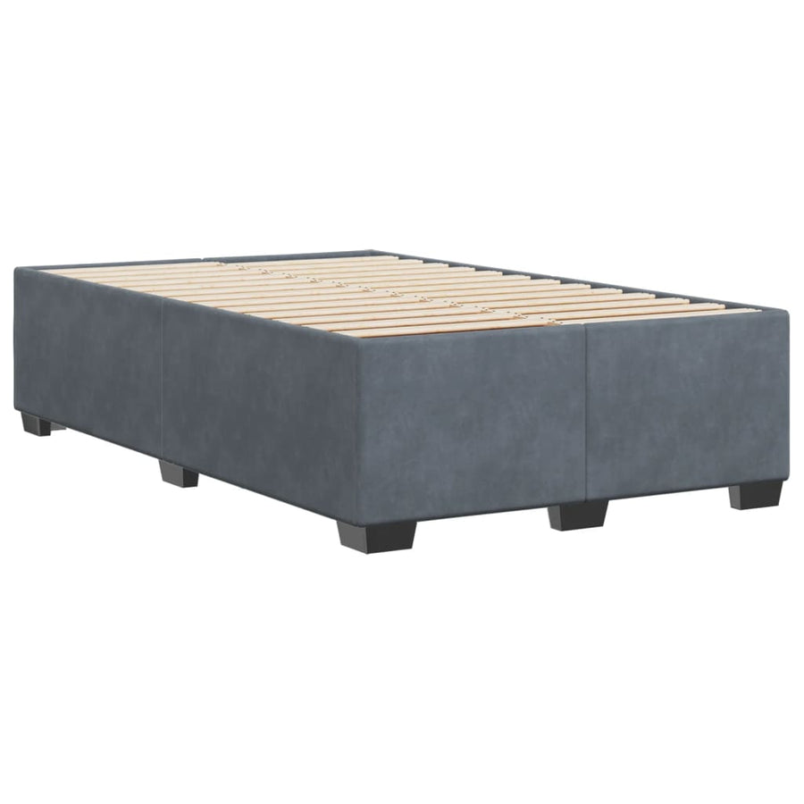 Bedframe fluweel donkergrijs 120x190 cm