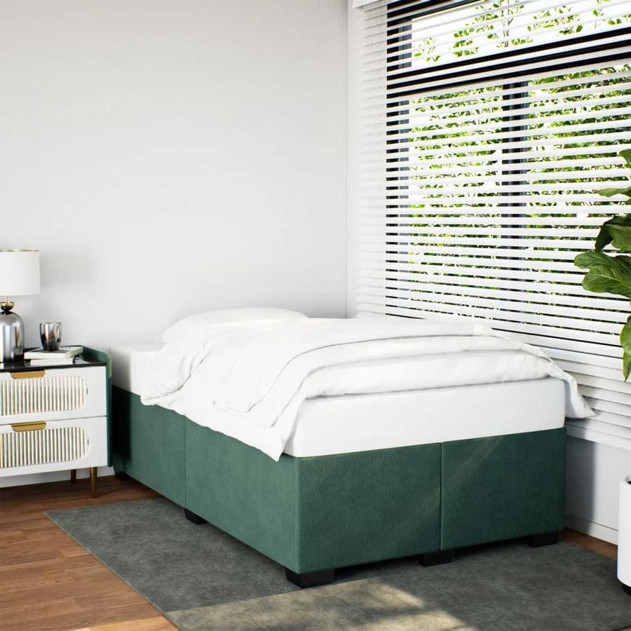 Bedframe fluweel donkergroen 120x190 cm
