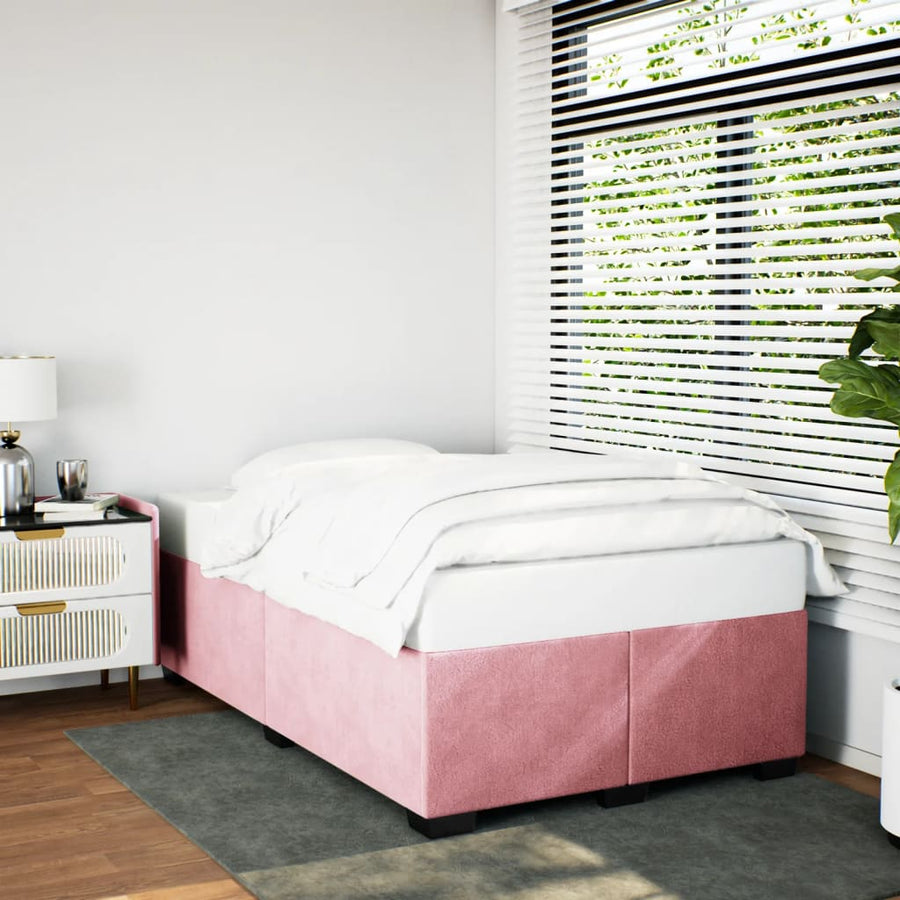 Bedframe fluweel roze 120x190 cm