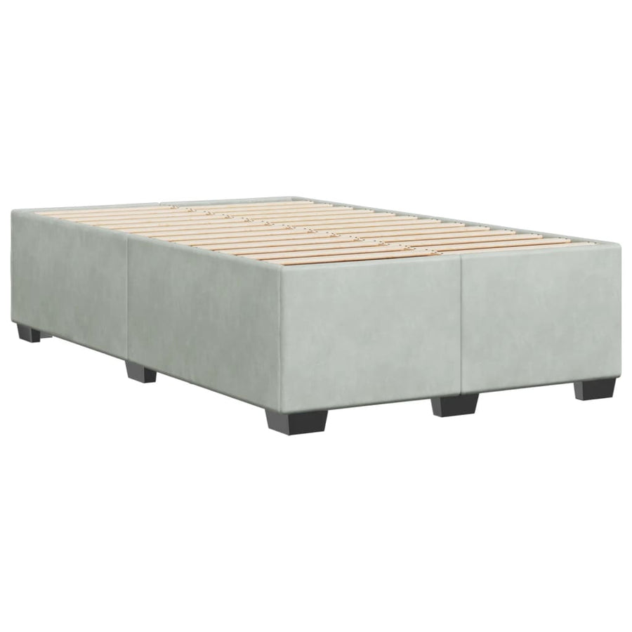 Bedframe fluweel lichtgrijs 120x200 cm