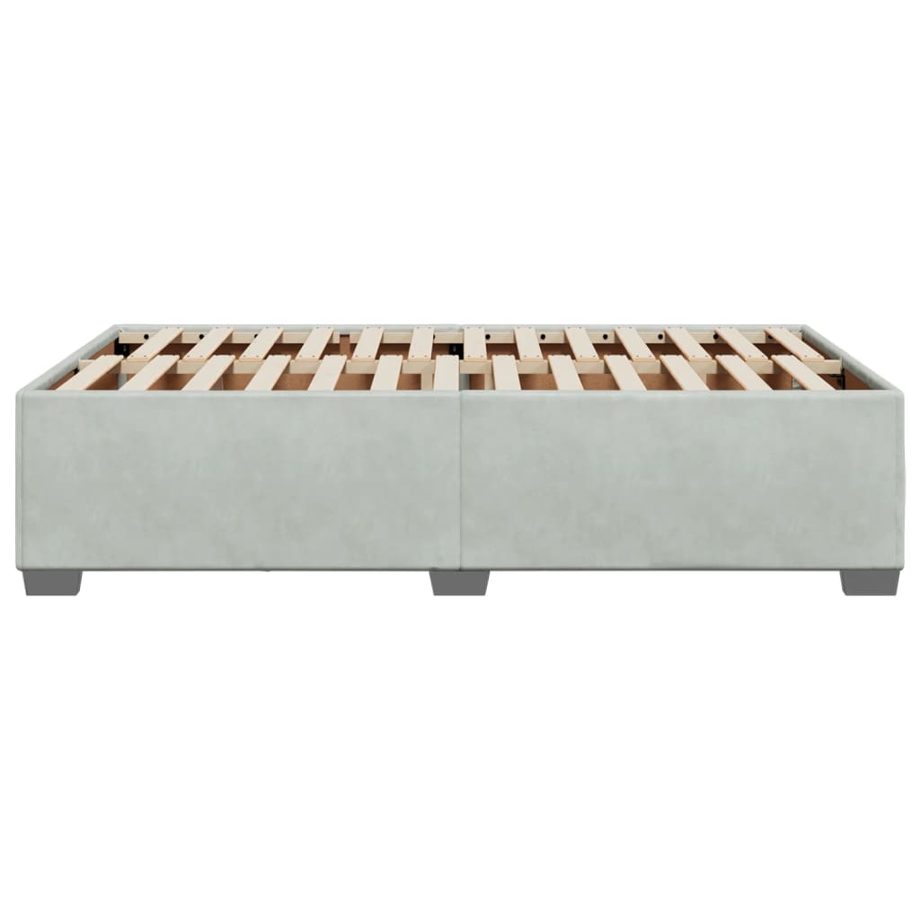 Bedframe fluweel lichtgrijs 120x200 cm