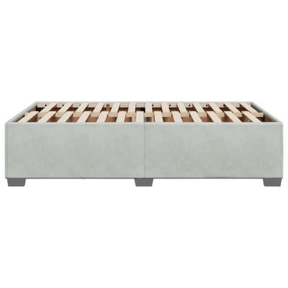 Bedframe fluweel lichtgrijs 120x200 cm