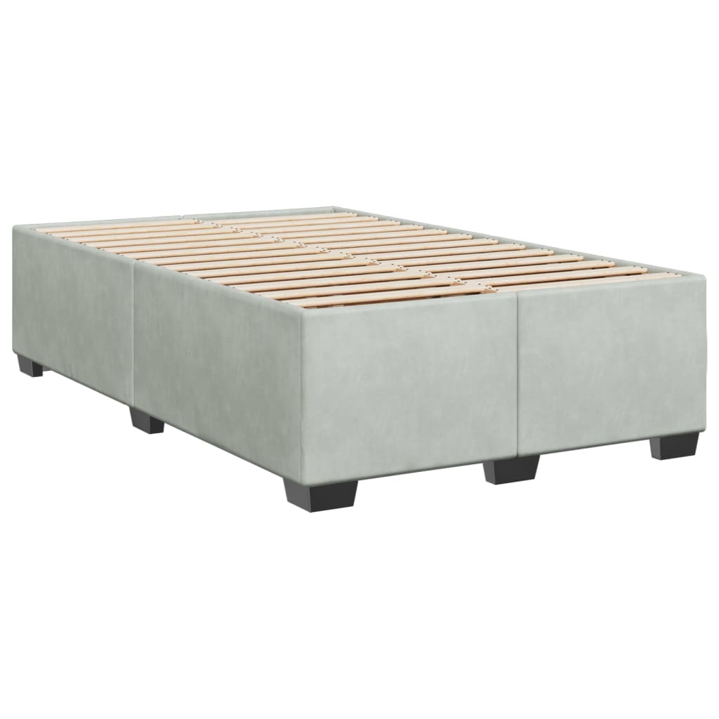 Bedframe fluweel lichtgrijs 120x200 cm