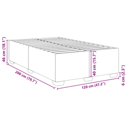 Bedframe fluweel lichtgrijs 120x200 cm