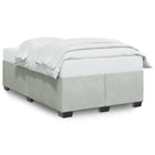 Bedframe 120x200 cm fluweel lichtgrijs
