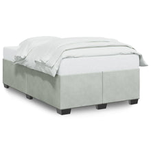Bedframe fluweel lichtgrijs 120x200 cm