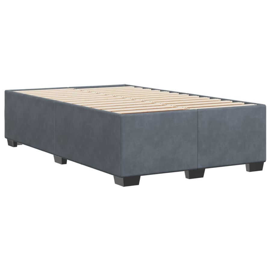 Bedframe fluweel donkergrijs 120x200 cm