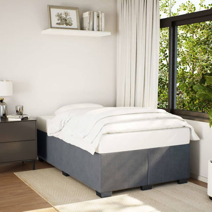 Bedframe fluweel donkergrijs 120x200 cm