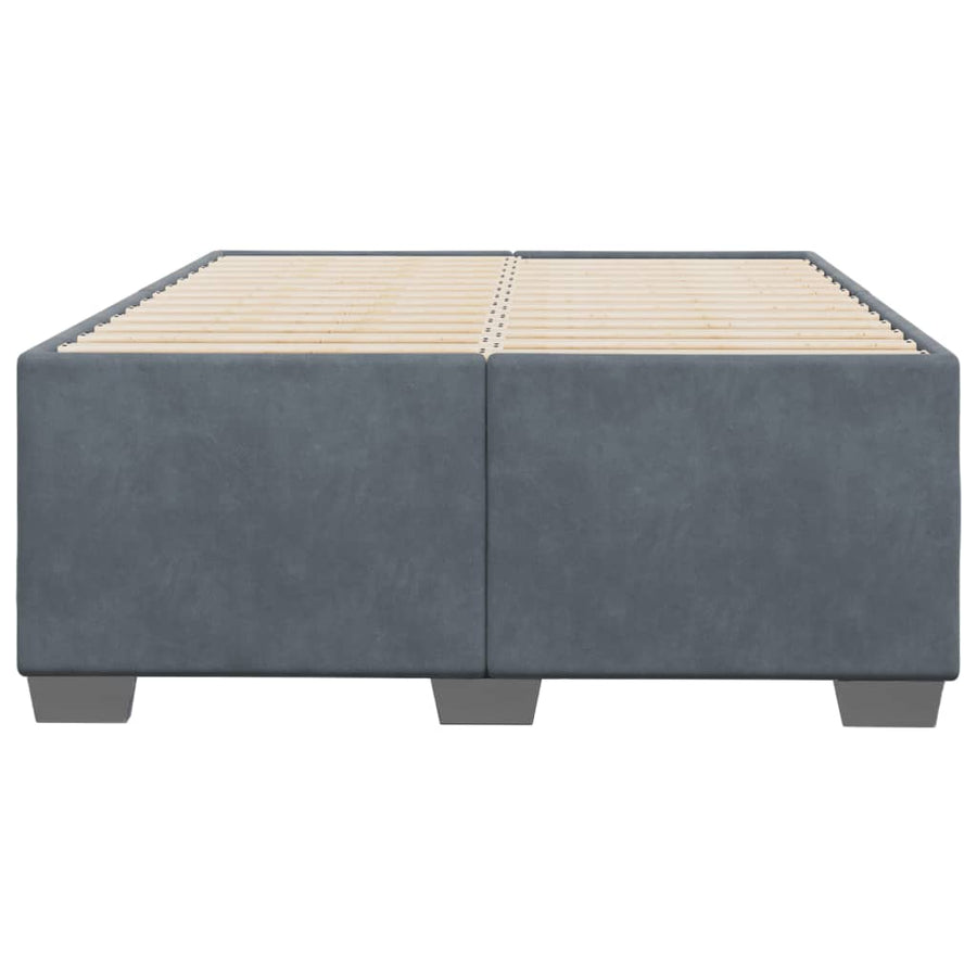 Bedframe fluweel donkergrijs 120x200 cm