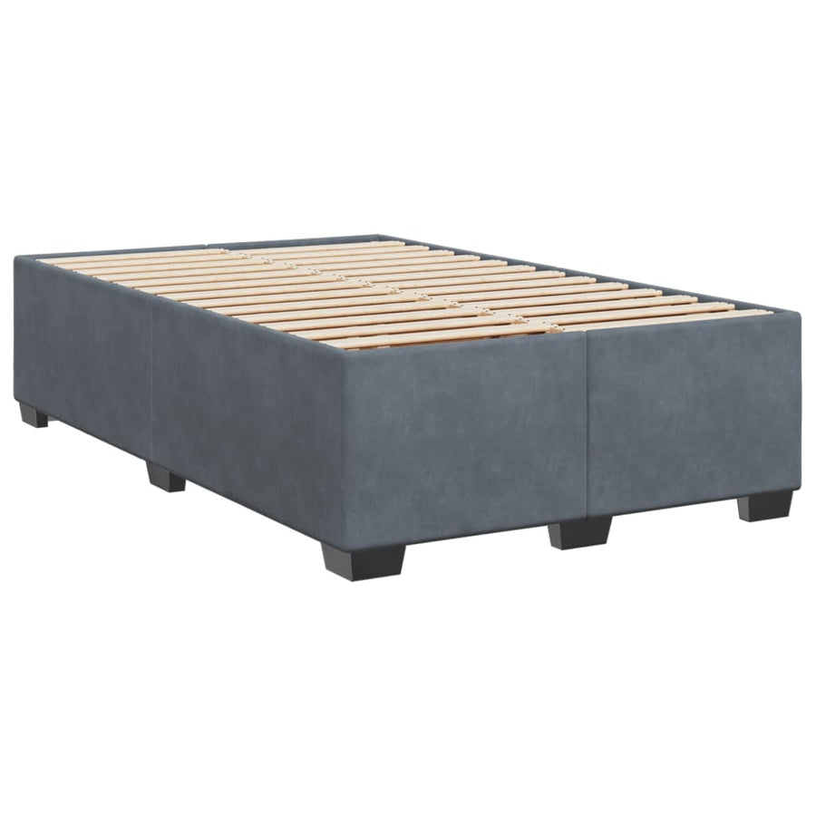 Bedframe fluweel donkergrijs 120x200 cm