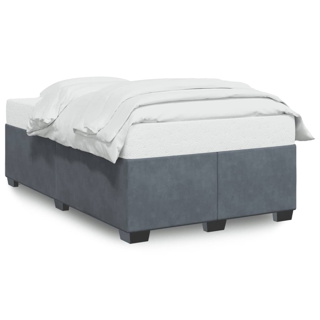 Bedframe fluweel donkergrijs 120x200 cm