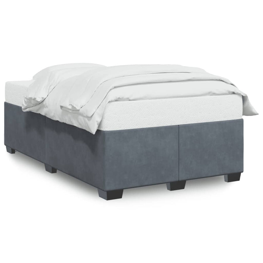 Bedframe fluweel donkergrijs 120x200 cm