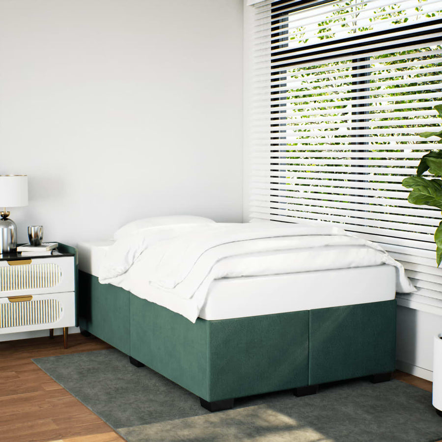 Bedframe fluweel donkergroen 120x200 cm