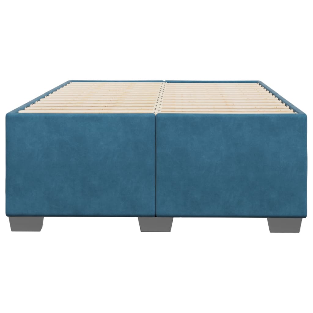 Bedframe fluweel blauw 120x200 cm