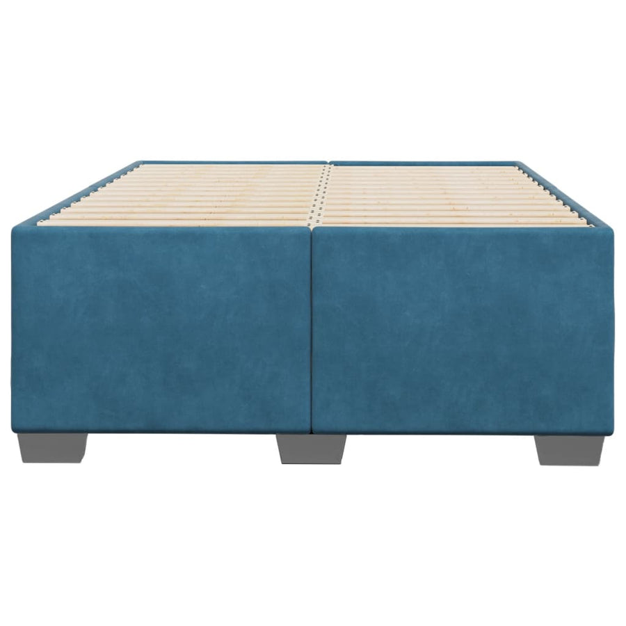 Bedframe fluweel blauw 120x200 cm