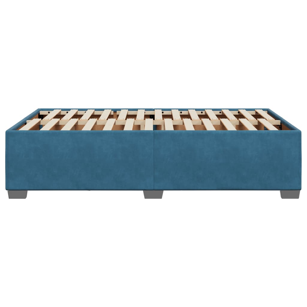 Bedframe fluweel blauw 120x200 cm