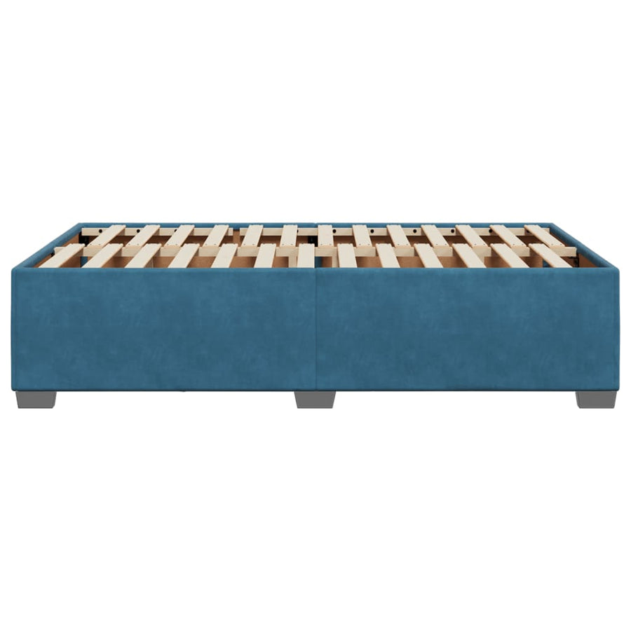 Bedframe fluweel blauw 120x200 cm