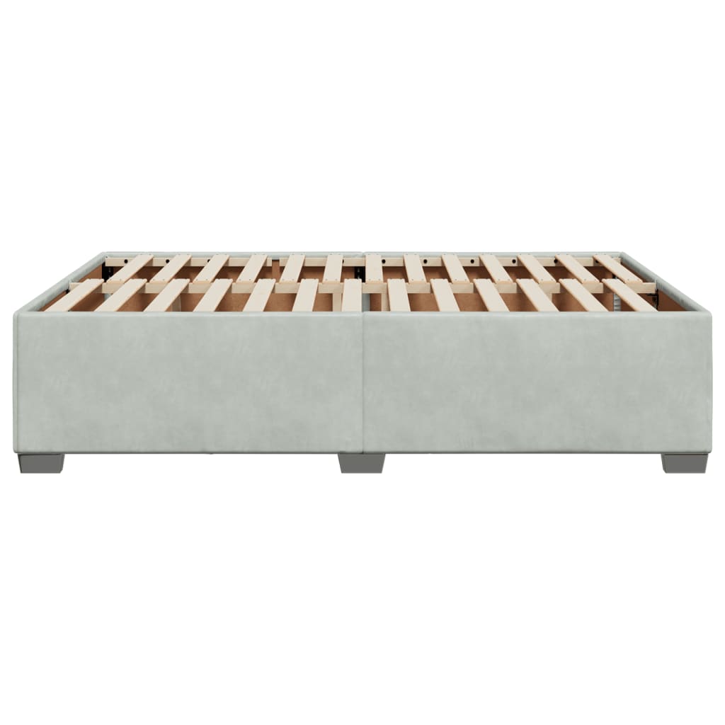 Bedframe fluweel lichtgrijs 140x190 cm