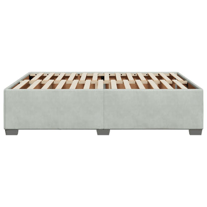 Bedframe fluweel lichtgrijs 140x190 cm