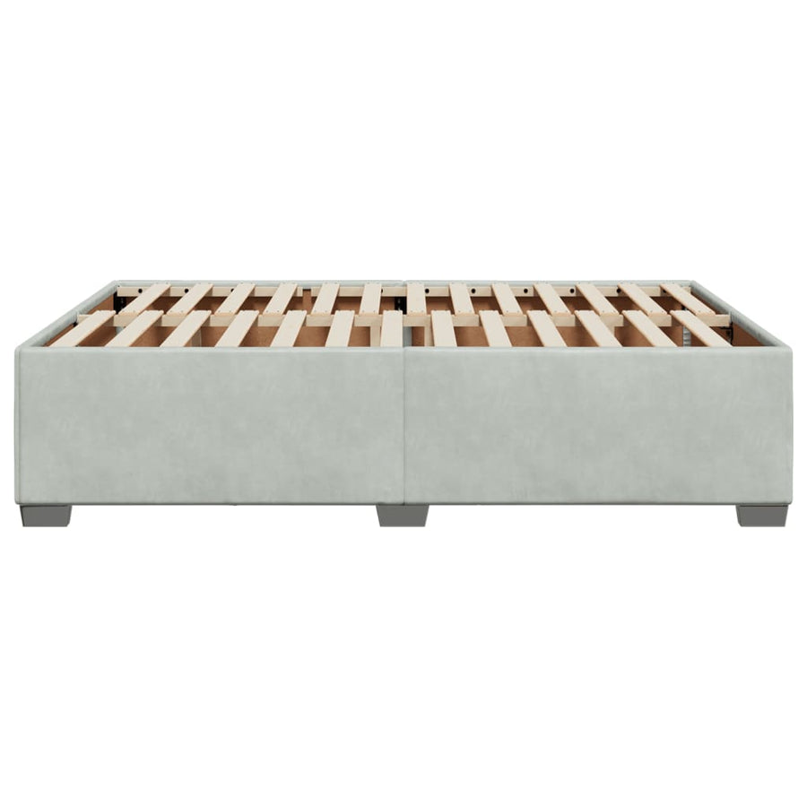 Bedframe fluweel lichtgrijs 140x190 cm