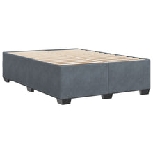 Bedframe fluweel mørkegrå 140x190 cm
