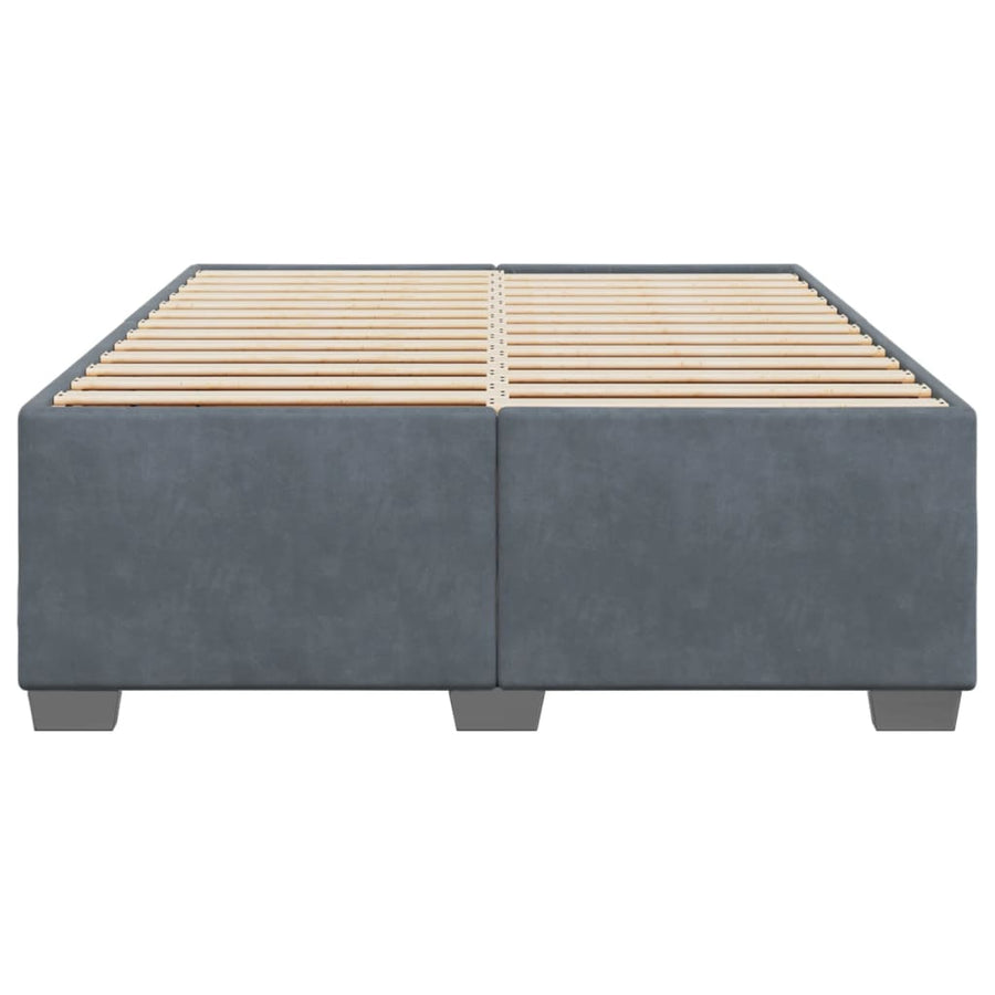 Bedframe fluweel mørkegrå 140x190 cm