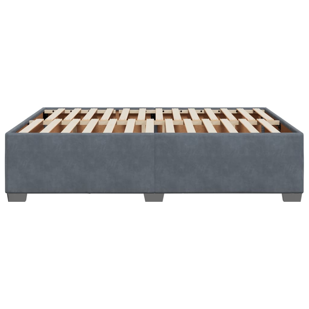 Bedframe fluweel mørkegrå 140x190 cm