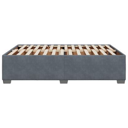 Bedframe fluweel mørkegrå 140x190 cm