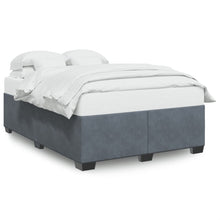 Bedframe fluweel mørkegrå 140x190 cm