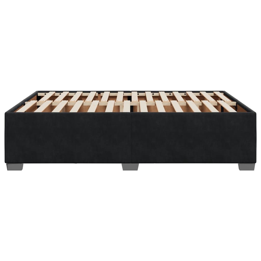 Bedframe fluweel zwart 140x190 cm