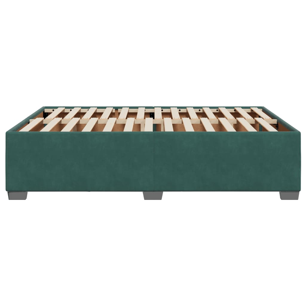 Bedframe fluweel donkergroen 140x190 cm