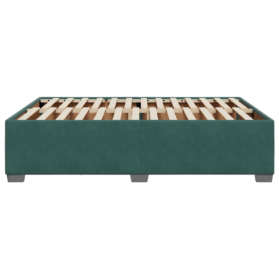 Bedframe fluweel donkergroen 140x190 cm
