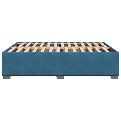 Bedframe fluweel blauw 140x190 cm