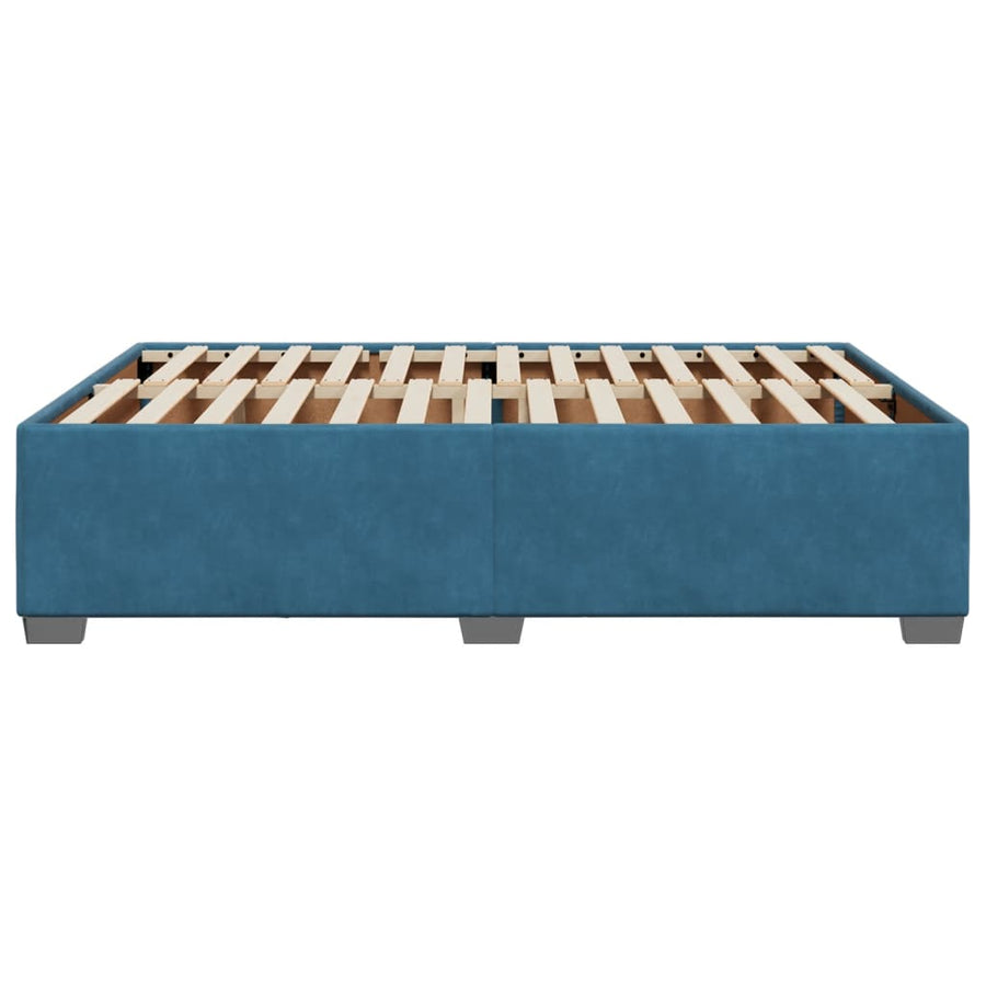 Bedframe fluweel blauw 140x190 cm