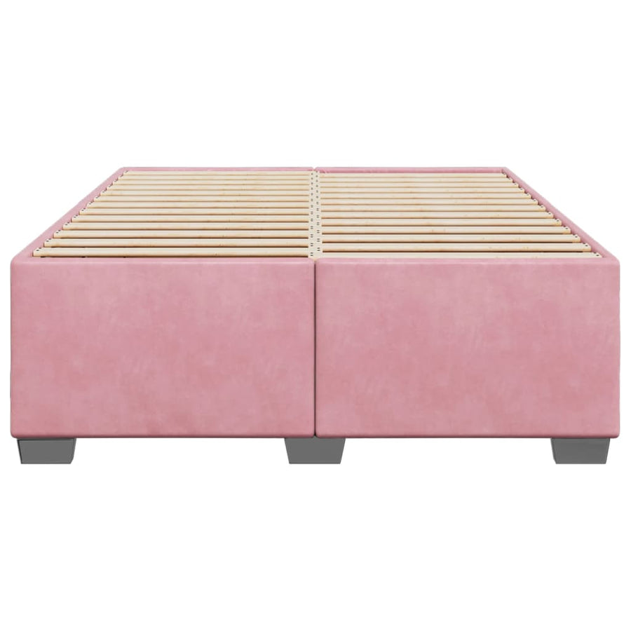 Bedframe fluweel roze 140x190 cm