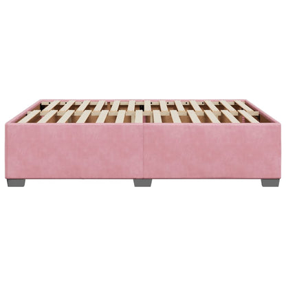 Bedframe fluweel roze 140x190 cm